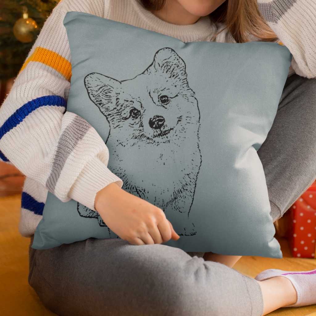GoodBarks Custom Pet Portrait Pillow