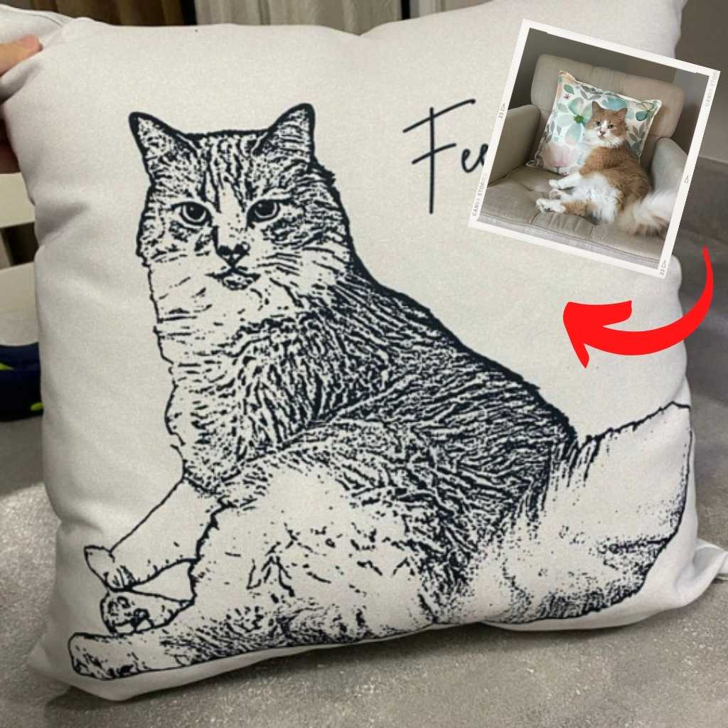 GoodBarks Custom Pet Portrait Pillow