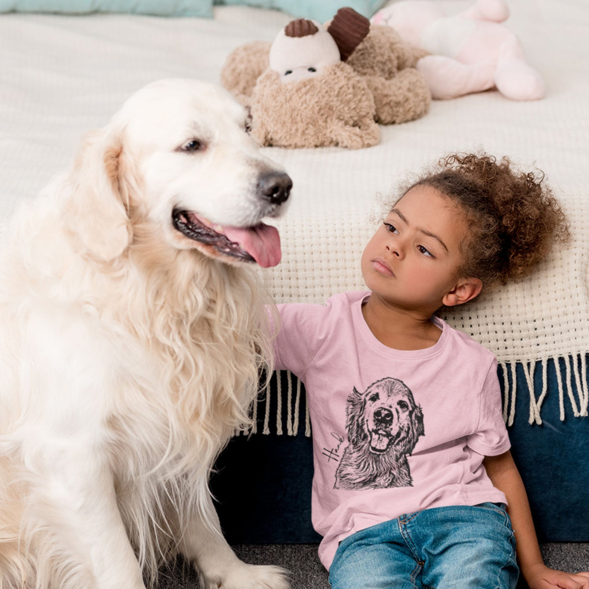 Custom Pet Portrait Youth T Shirt