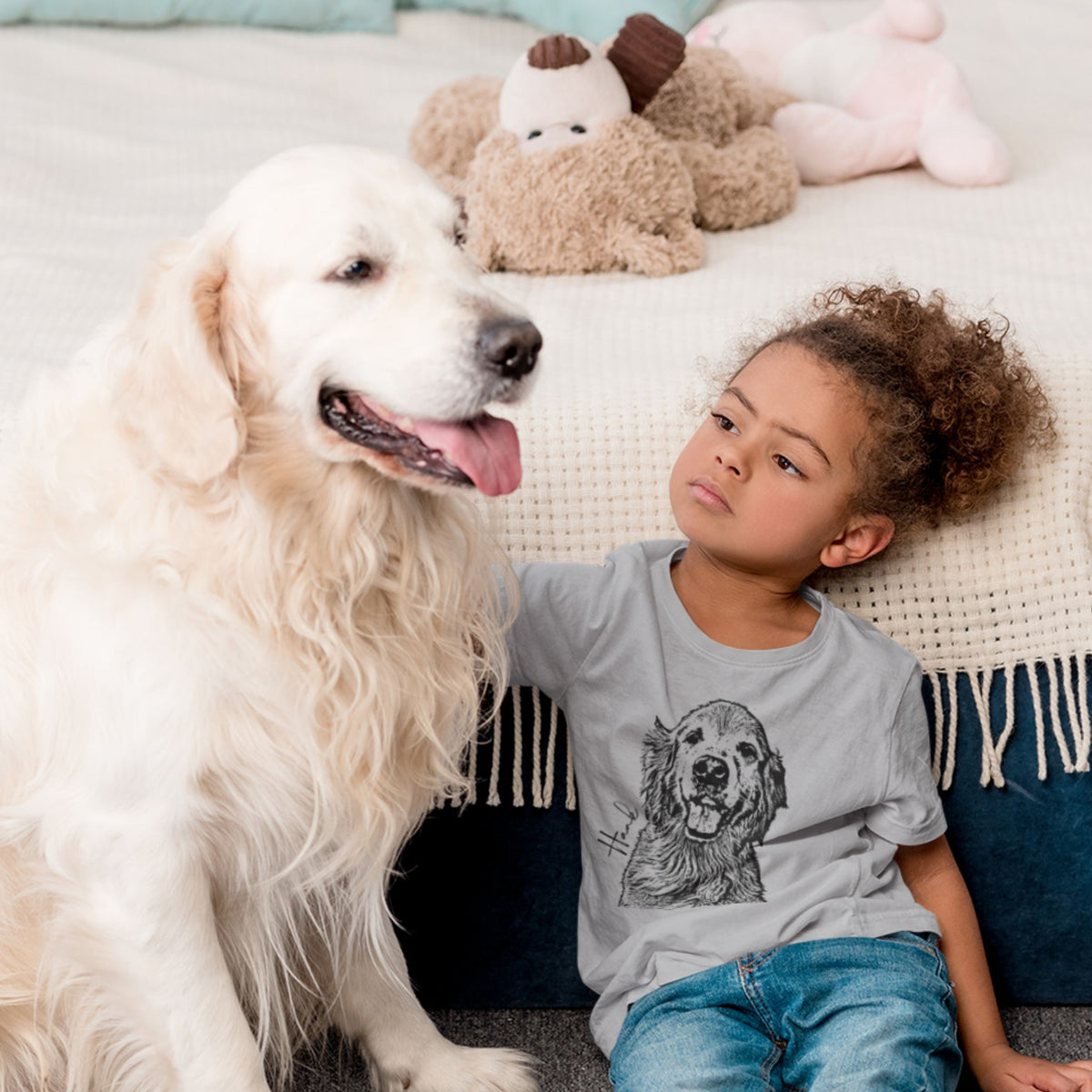 Custom Pet Portrait Youth T Shirt