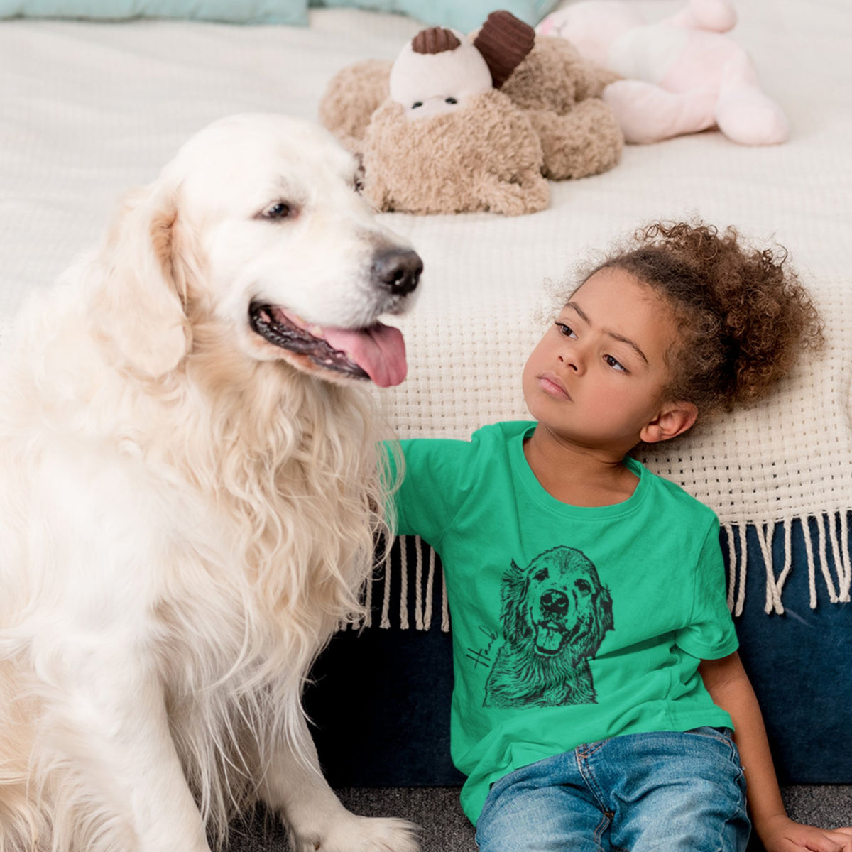 Custom Pet Portrait Youth T Shirt