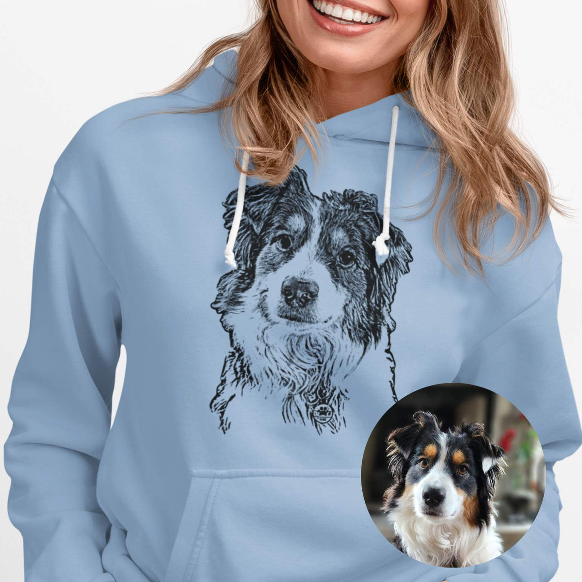 Personalized Ink Portrait Hoodie