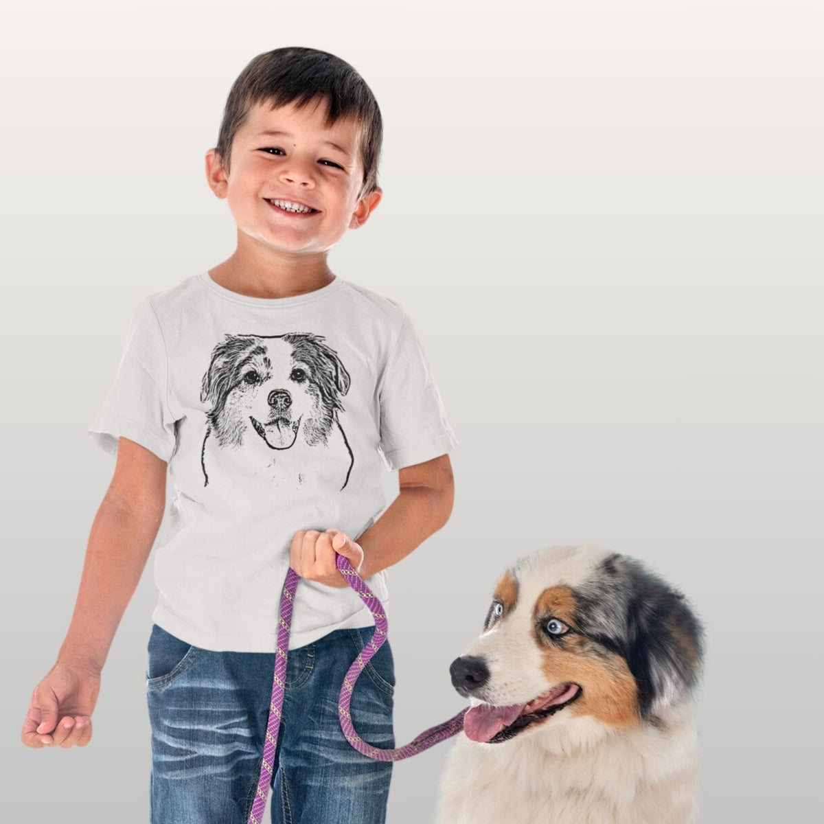 Custom Pet Portrait Youth T Shirt
