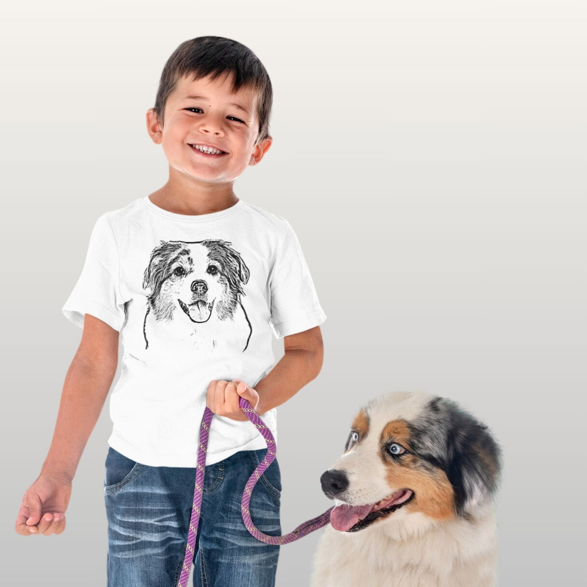 Custom Pet Portrait Youth T Shirt