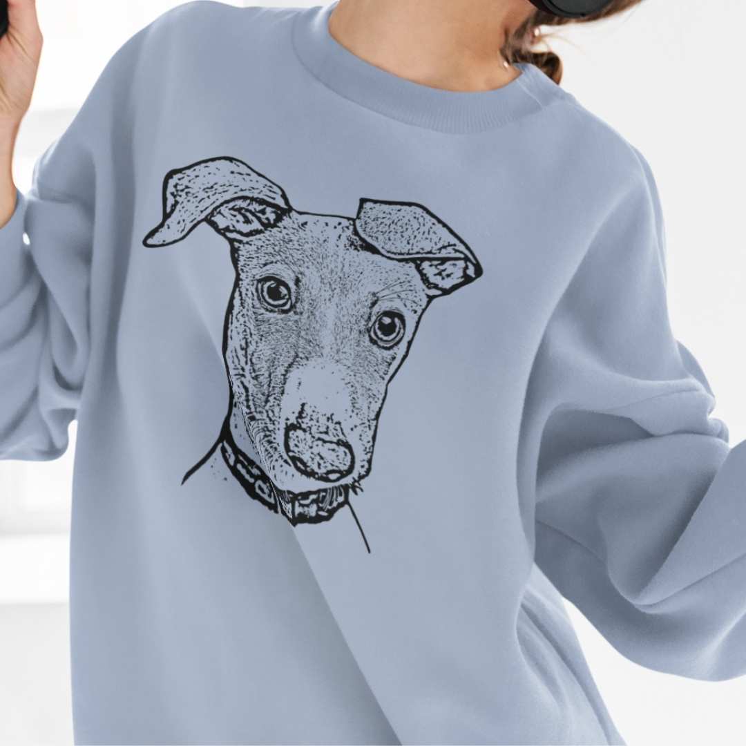 Personalized Pet Portrait Crewneck Sweatshirt