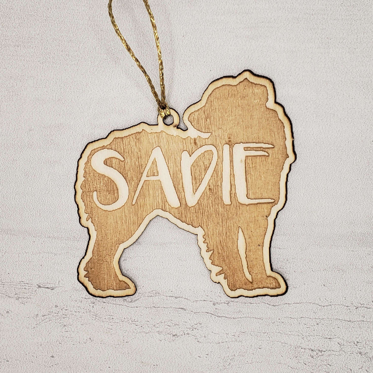 Personalized Dog Wood Ornament / Key Chain