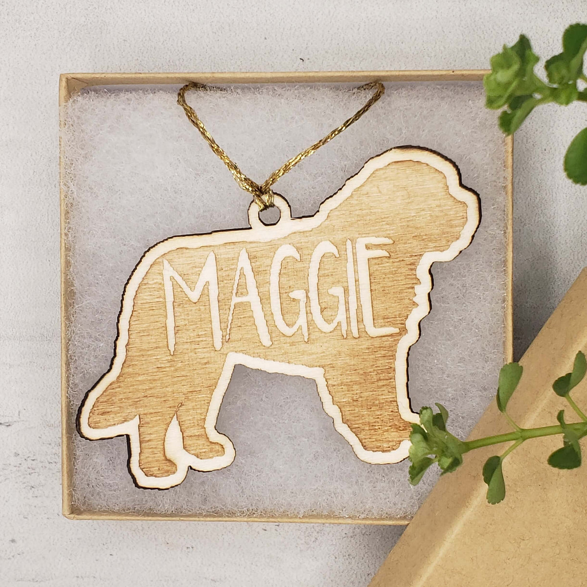 Personalized Dog Wood Ornament / Key Chain