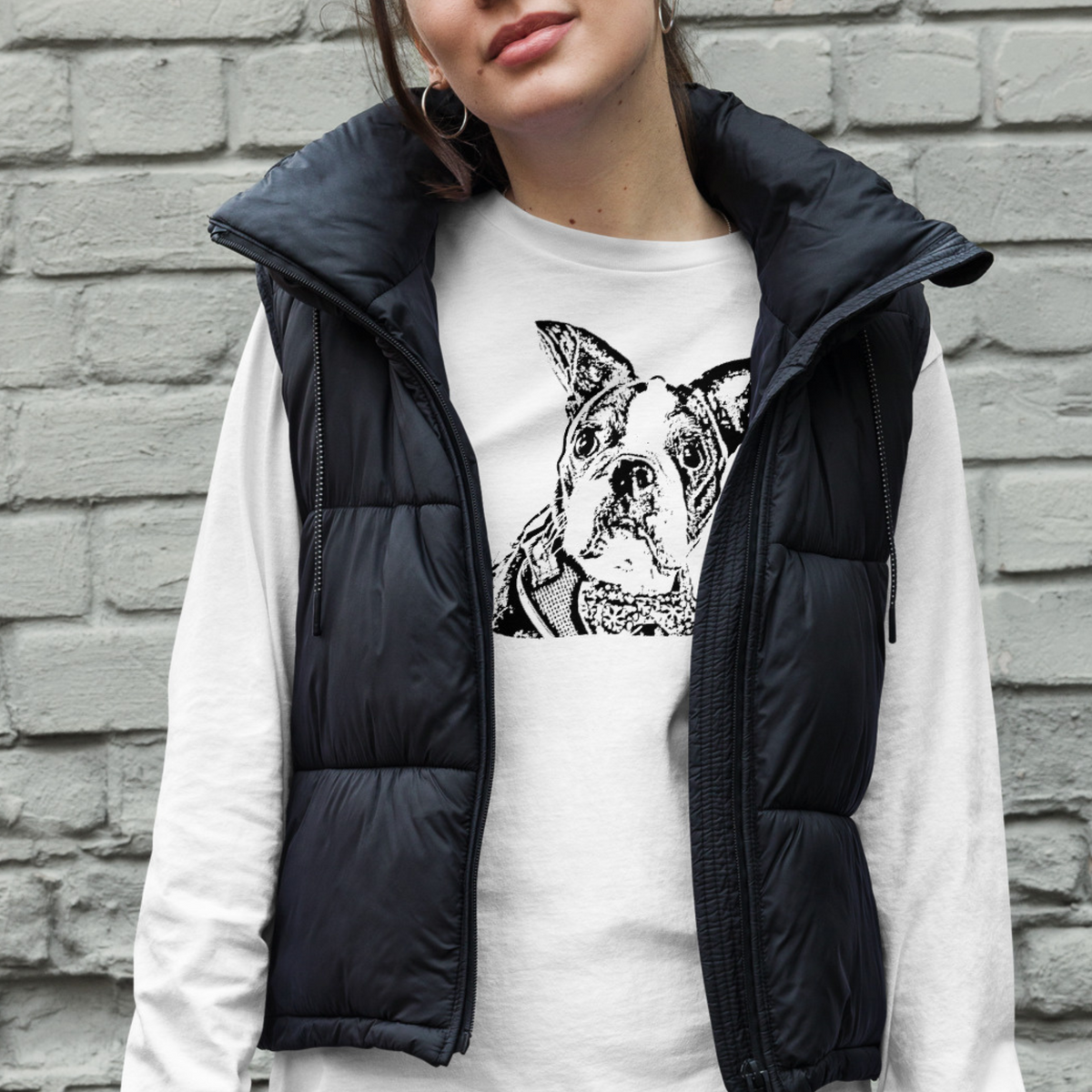 Personalized Pet Portrait Tee - Long Sleeve