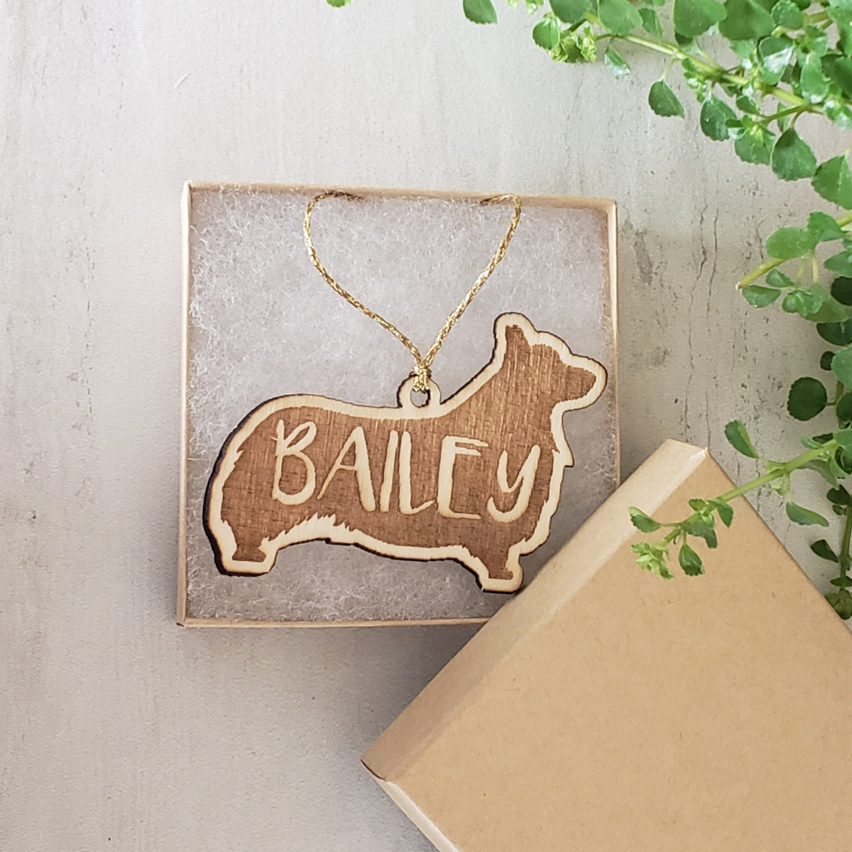 Personalized Dog Wood Ornament / Key Chain