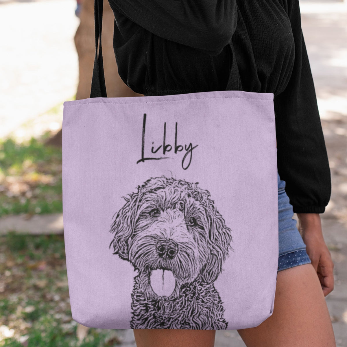 Custom Pet Portrait Tote Bag