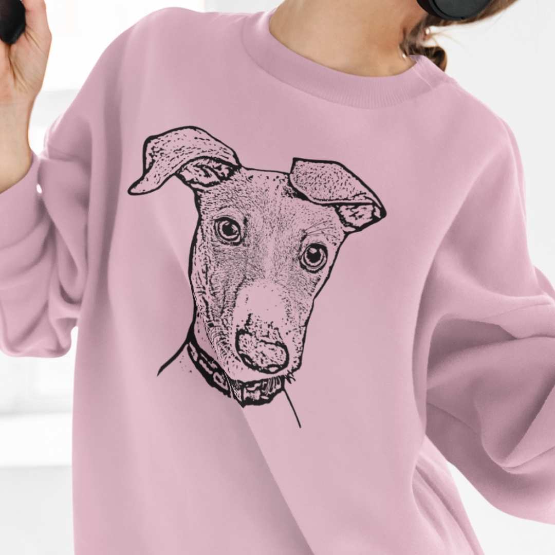 Personalized Pet Portrait Crewneck Sweatshirt
