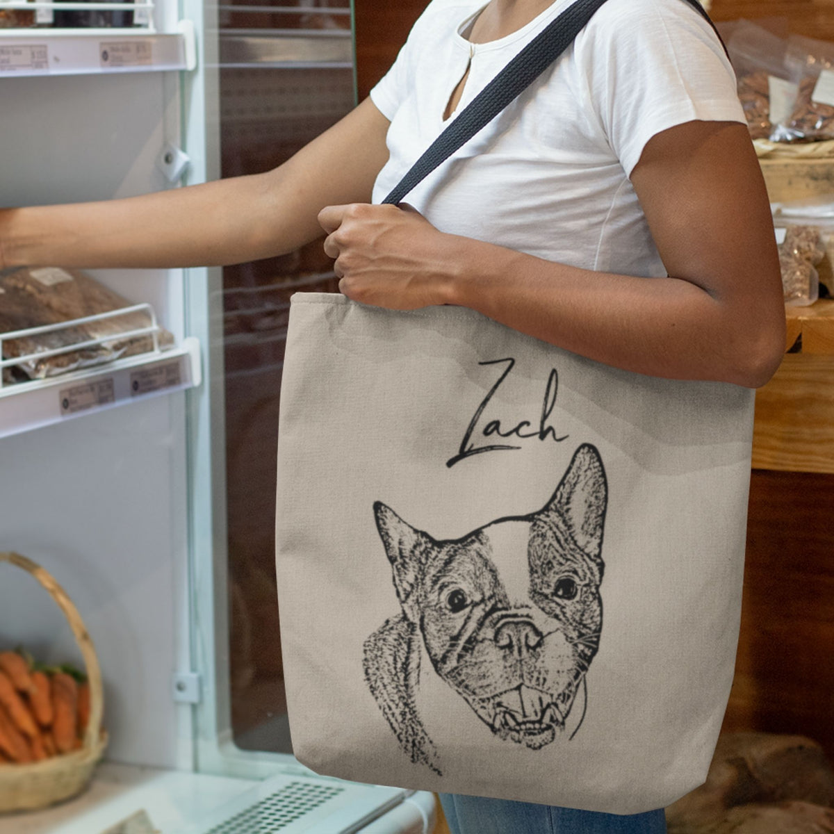 Custom Pet Portrait Tote Bag