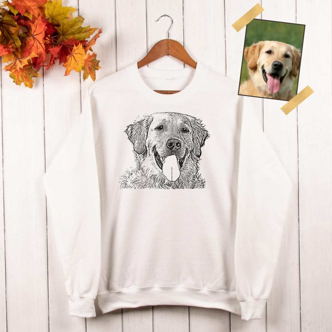 Personalized Pet Portrait Crewneck Sweatshirt