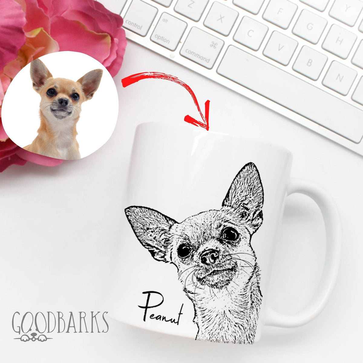 Peekaboo Ink Portrait Mug - GoodBarks