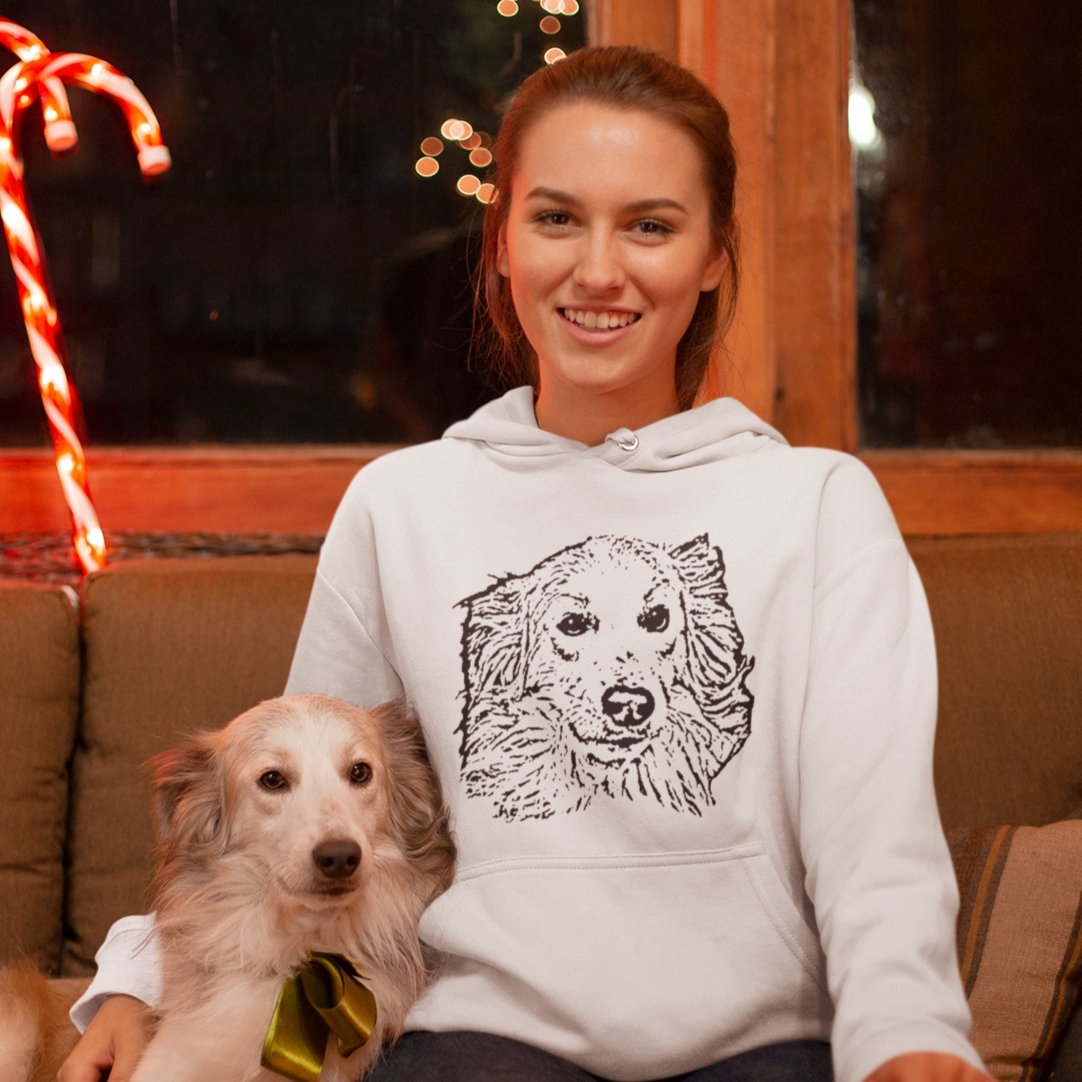 Personalized Ink Portrait Hoodie - GoodBarks