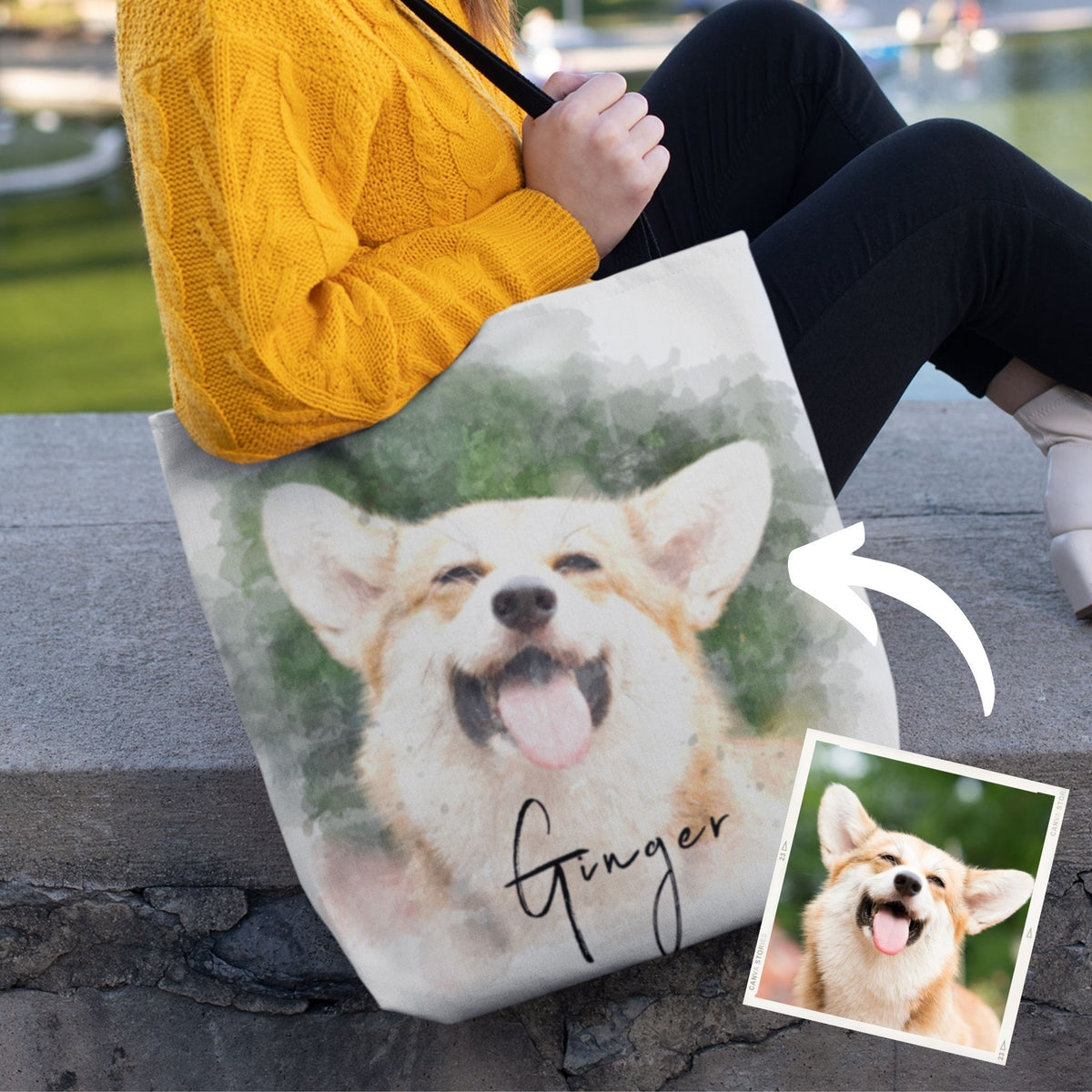 Pet Portrait Tote Bag - GoodBarks